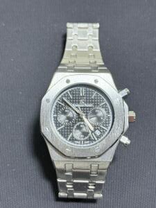 REPLICA Audemars Piguet Royal Oak Chronograph, Stainless Steel, Black Dial