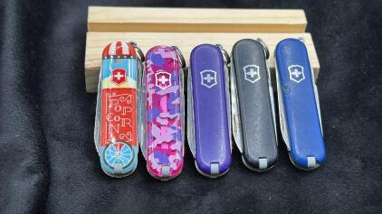 (5) Small Authentic Swiss Army Knives