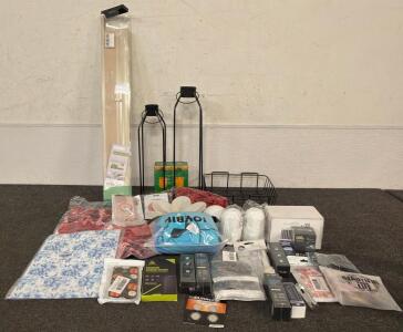 BRAND NEW PRODUCTS!!! Including (1) Small White Bedroom Light, (2) Large Black Metal Candle Lanterns With Flickering Timer Candles, (1) 4 Pack Of Duracell 3V Lithtium Batteries, And So Much More!!!