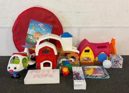 (3) Little People Toys Including (1) Barn, (1) Cottage, And (1) Airplane, And So Much More!!