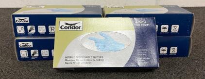 BRAND NEW!!! (5) Boxes Of Condor Nitrile Disposable Gloves Size Large