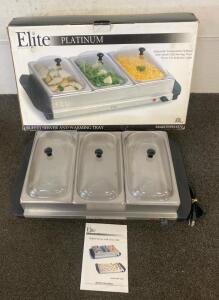 Elite Platinum Buffet Server with Clear Lids