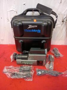 Zenith VHS Camcorder, Model VM6300 With Hard-Shell Carrying Case Comes Without Battery But Comes With All The Original Cords