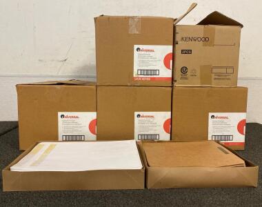 (4) Boxes Of Catalog Envelopes And (1) Box Of Fastener Folders