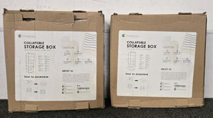 (2) Collapsible Storage Boxes 41.3" x 13.6" x 12.2"