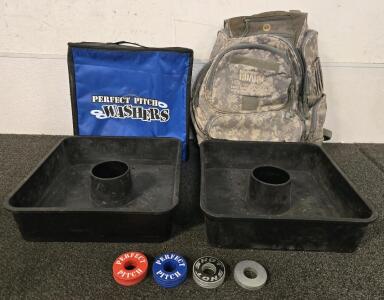 Perfect Pitch Washers Game & National Guard Camo Backpack