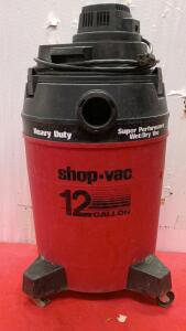 Heavy Duty Super Performance Wet/Dry Vac 12 Gallon Without Vacuum Hose