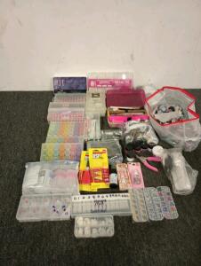 Finger and Toe Nail Rhinestones, Dip Powder, Glues, Brushes, Clippers
