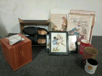 Vintage Pepsi Cola Advertisements, Size 11 Mens Black Dr. Comfort Shoes, Variety of Humorous Football Pictures