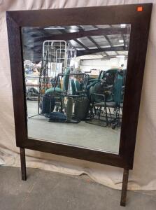 Large Wood-Framed Mirror