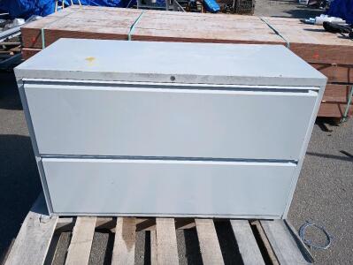 2 Drawer Metal Filing Cabinet H= 28" W=19" L=42"