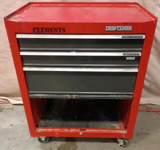 Red Craftsman Rolling Tool Cart 32"x27"x17"