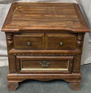 Vintage 2-Drawer Wooden Cabinet