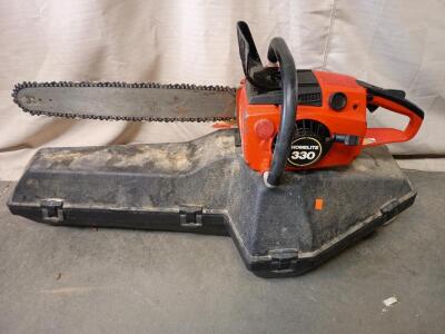 Vintage Homelite 330 Chainsaw With its Original Carrying Case.