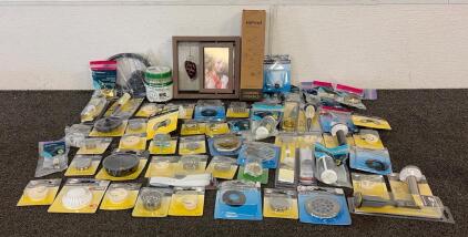 Assortment Of Bathrom Accessories And Tools- Including (1) Container Of Fluidmaster Secure Cap Toilet Bolt Caps, Bathroom Sink Strainers, Rubber Stoppers, And So Much More