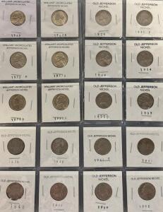 (6) Brilliant Uncirculated Jefferson Nickels W/ (14) Old Jefferson Nickels