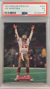 The Joe Montana 1993 Pro Line Profiles #564 Graded Card (PSA 5)