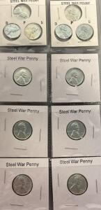 (12) 1943 Steel War One Cent Pennies