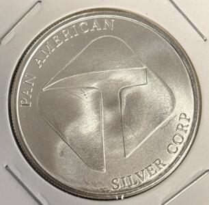 Troy 1oz .999 Fine Silver Pan American Silver Corp Coin