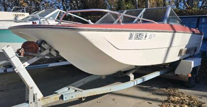 1970s Fiburform Tri-hull Boat And Trailer