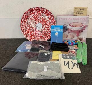 BRAND NEW PRODUCTS!!! Including (1) Knitting Machine, (1) Pet Grooming Kit, (1) Golden Rabbit Porcelain On Steel Bowl, So Much More!!!