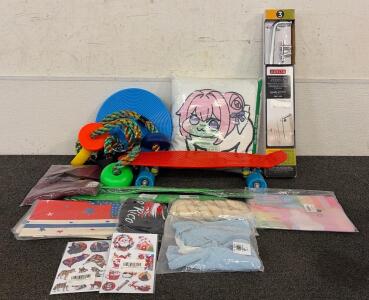 BRAND NEW PRODUCTS!!! Including (1) YIHATA Tree Swing For Kids, (1) MEKETEC Penny Board, (1) Goddess Of Victory Pillow, And So Much More!!