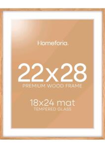 Homeforia Wooden Poster Frame 22x28 Overall, Tempered Glass