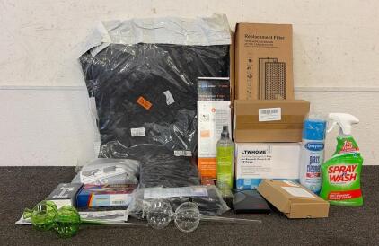 BRAND NEW PRODUCTS!! Including (1) Replacement Filter Fir True HEPA Filtration Active Carbon Filter, (1) Insinkerator F-1000 Replacement Filters, (1) Bottle Of Spray&rsquo;N Wash Laundry Stain Remover, And So Much More!!