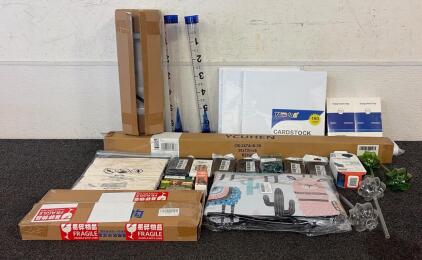 BRAND NEW PRODUCTS!!! Including (1) Wooden Tabletop Tray, (2) Flying Insect Traps, (1) Window Shade, And So Much More!!