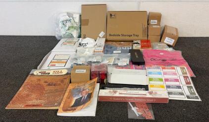 BRAND NEW PRODUCTS!!! Including (1) Bedside Storage Tray, (5) Seal360 Magentic Vent Covers, (6) Boxes Of Non-Slip Mattress Gaskets For Metal Bed Frames, And So Much More!!!