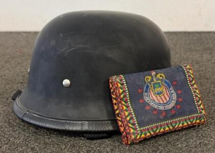 (1) Daytona D.O.T German Motorcycle Helmet And (1) Chivas De Guadalajara Wallet