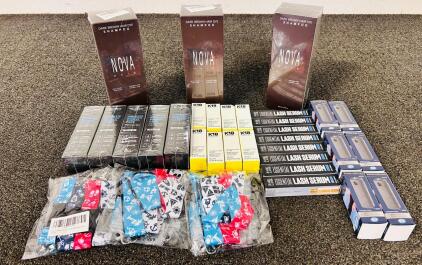 Self-Care Bundle Including: Molecular Hair Oil, Lash Serum, Ingrown Toenail Care, Nova Hair Hair Dye, Lanyards and Screen Cleaners