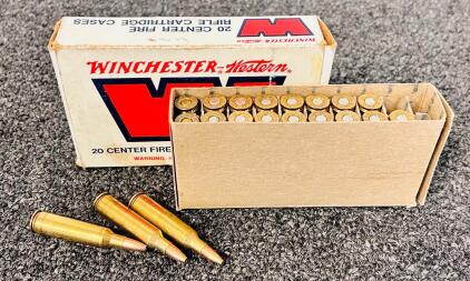 Box Of Winchester 22-250 Remington Ammunition