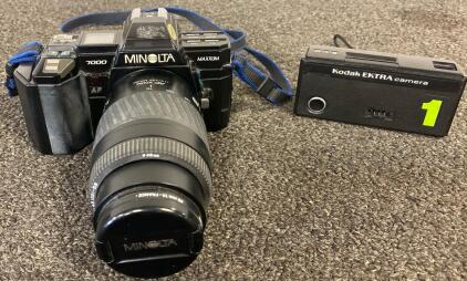 Minolta Maxxum 7000 100-300MM Film Camera And Kodak Ektra 1