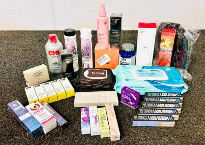 Self-Care Bundle Includes: Chi Infra Silk Infusion, Lash Serum, Molecular Hair Oil, Eye Serums, Flushable Wet Wipes, Self Tanning Set, No Fade Fresh Shampoo/ Conditioner, Cleansing Bar and Much More
