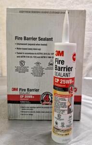 (1) 12-Count Box Of 3M - CP 25WB+ Red Fire Barrier Sealant, 10.1-Oz Tubes