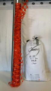 Quietflex R6.0 Flexible Duct Insulation & Orange Construction Fence Netting 4'H