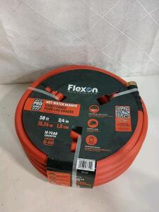 Flexon 3/4" x50' Heavy Duty Hit Water Premium Rubber Garden Hose
