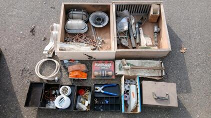 (1) Kwikset Brass Door Knob Set (1) Metal Cash Box (1) Dynamic Organizer 1610 & More