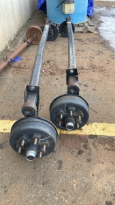 Pair of Unused 78” Frame Width 93” Hub Face Trailer Axles