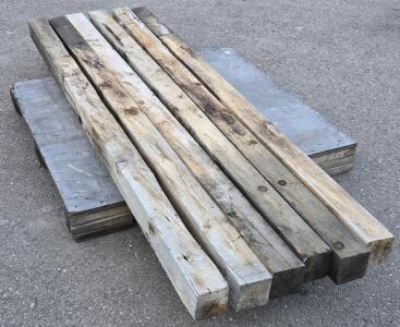 (6) Wood Fence Posts - 96" x 3&frac34; x 4"