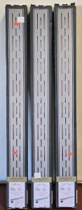 (3) Design Made Simple-36" Offset Linear Grating Channel Drains / Model: 133-011G01 / Brushed Nickel Finish