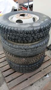 (4) 16x6 8-Lug Wheels W/ LT235/85R16 Tires