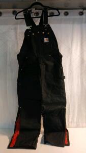 Carhartt Size 34x32 Insulated Duck Bib Overalls Black