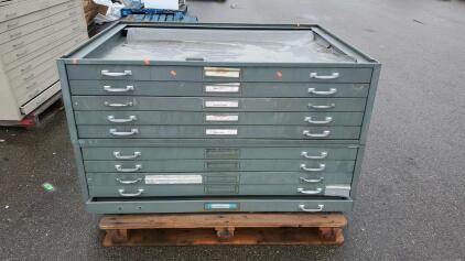 Metal Flat File Cabinet 54"x41.5"x31"