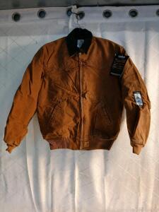 Carhartt Size Medium Regular Sandstone Santa Fe Jacket Quilted Flannel Lined
