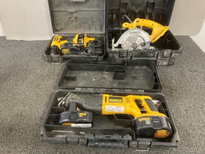 DeWalt Drill, Saws-all, And Circular Saw