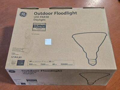 *New* GE Outdoor Floodlight LED Par38 Daylight - Contractor 12-Pack