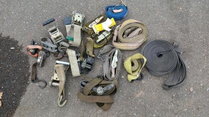 Assorted Ratchet Straps And Ratchet Ends