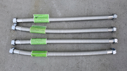 (4) 1 Inch FIP x 1 Inch Quick-Connect x 24 Inch Flex Connector